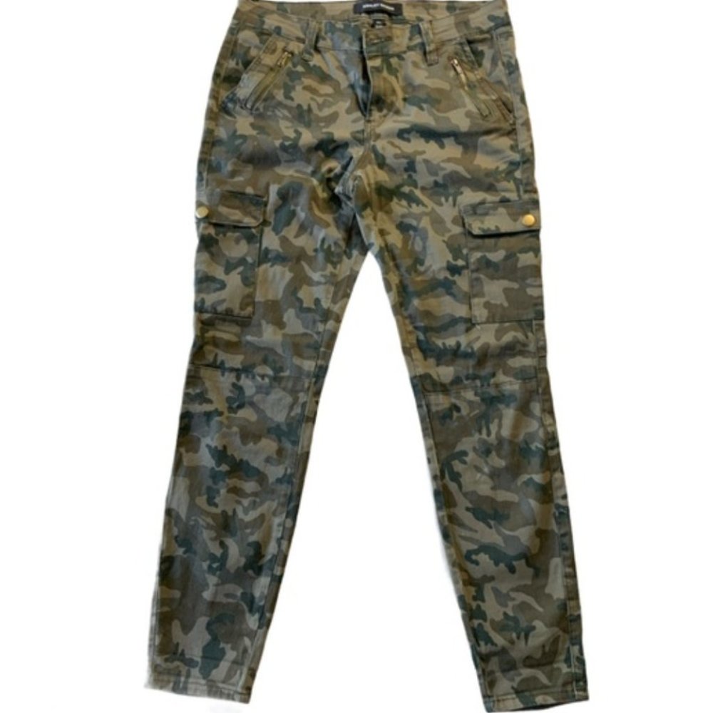 Ashley Mason green Cargo Camo Skinny Jean Pants 30